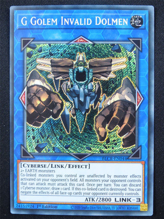 G Golem Invalid Dolmen BLCR Secret Rare - 1st ed Yugioh Card #4J4