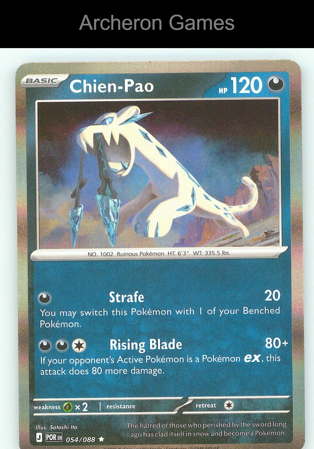 Pokemon Card Chien-Pao ME03 054/088 R Perfect Order Holo