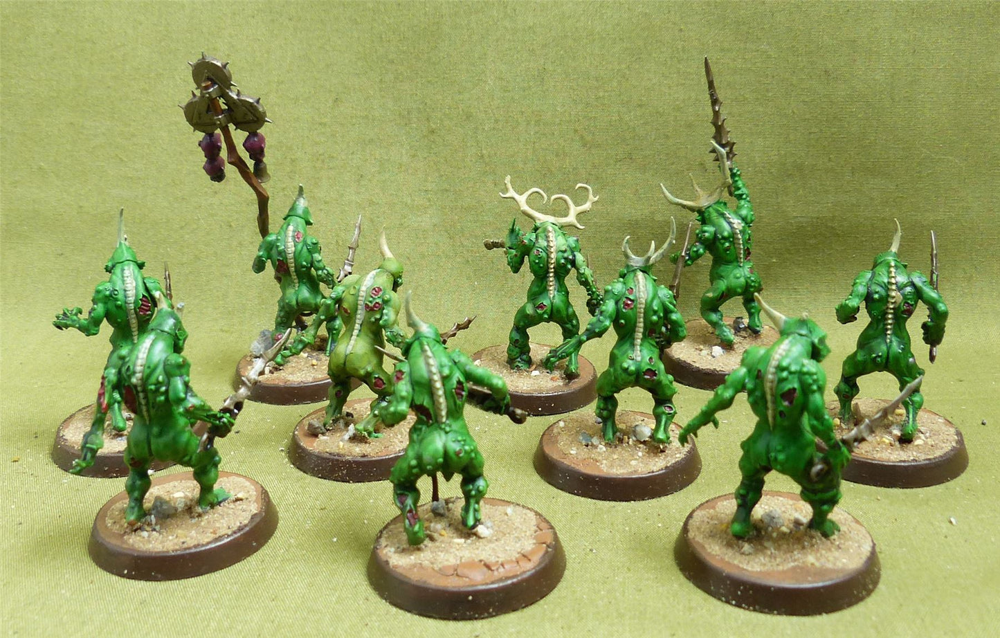Plaguebearers painted - Chaos Daemons - Warhammer 40K #KB