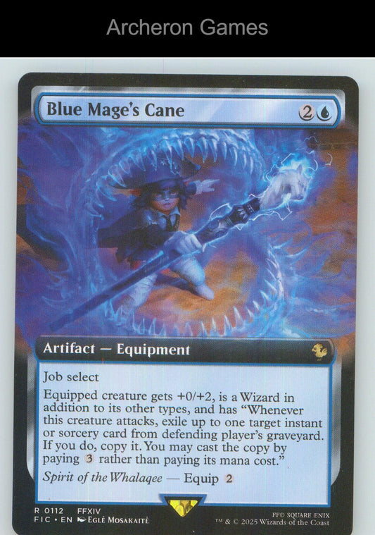 Blue Mage's Cane (Extended Art) FIC 112 R MTG Card NM/EX+