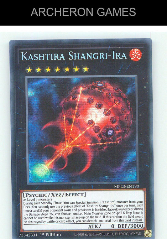 Kashtira Shangri-Ira Prismatic Secret Rare YUGIOH Card 1st Edition