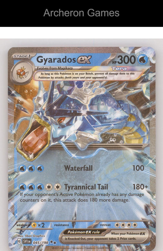 Pokemon Card Gyarados ex SVI 045/198 Double Rare Scarlet & Violet Holo
