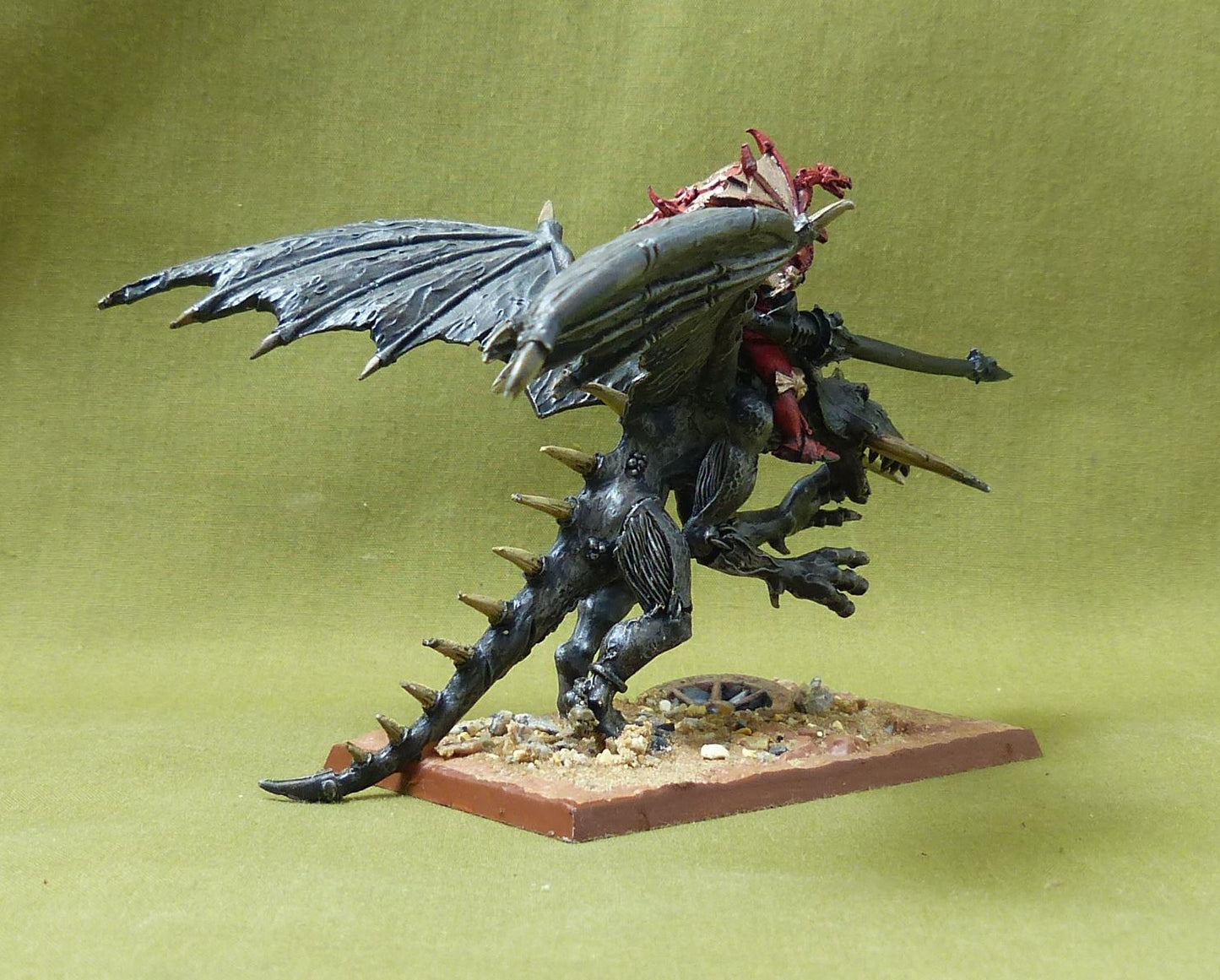 Classic Metal Blood Dragon Vampire on Winged Nightmare painted OOP Rare - Warhammer #4HB