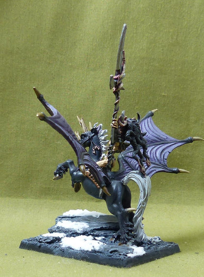 Morathi on Dark Pegasus painted - Warhammer AoS #WX