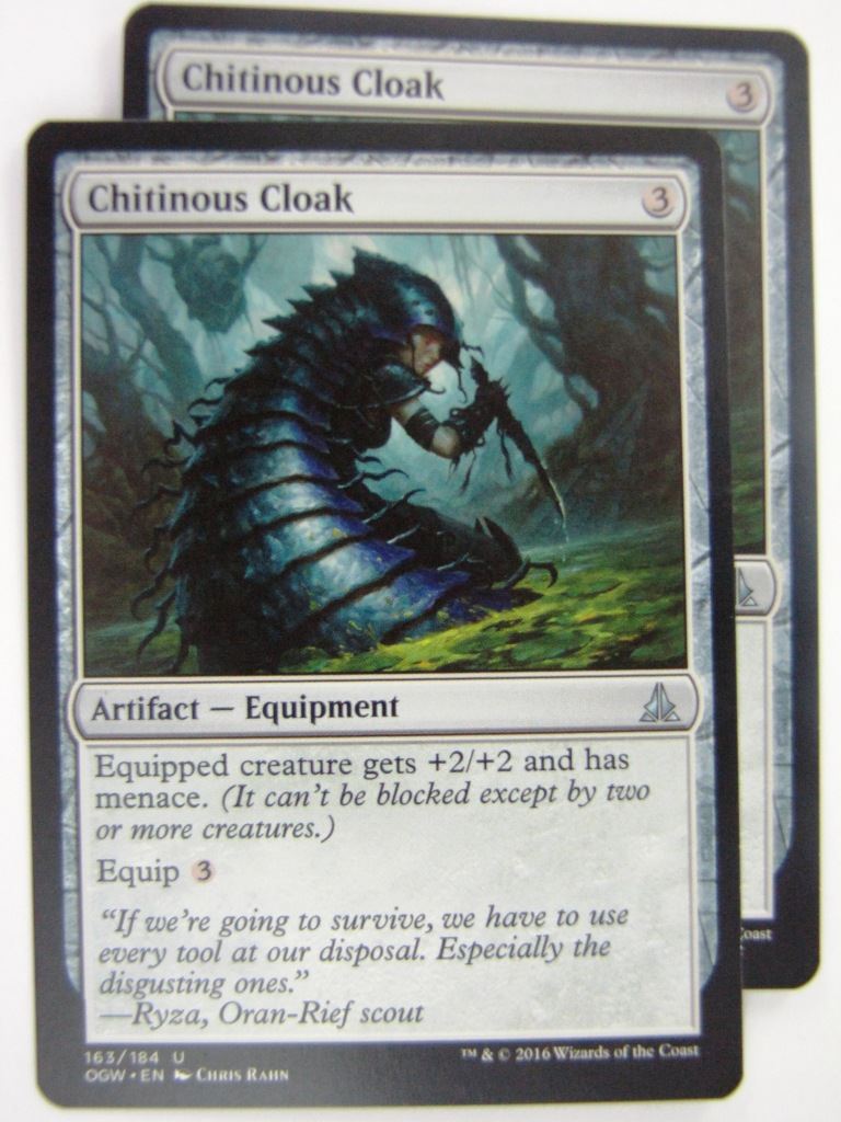 MTG Magic Cards: Oath of the Gatewatch: CHITINOUS CLOAK0 x2 # 4J92