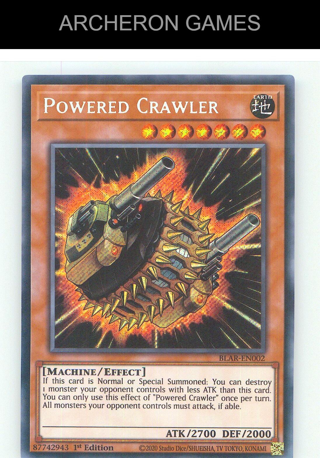 Powered Crawler SEC YUGIOH Card 1st Edition