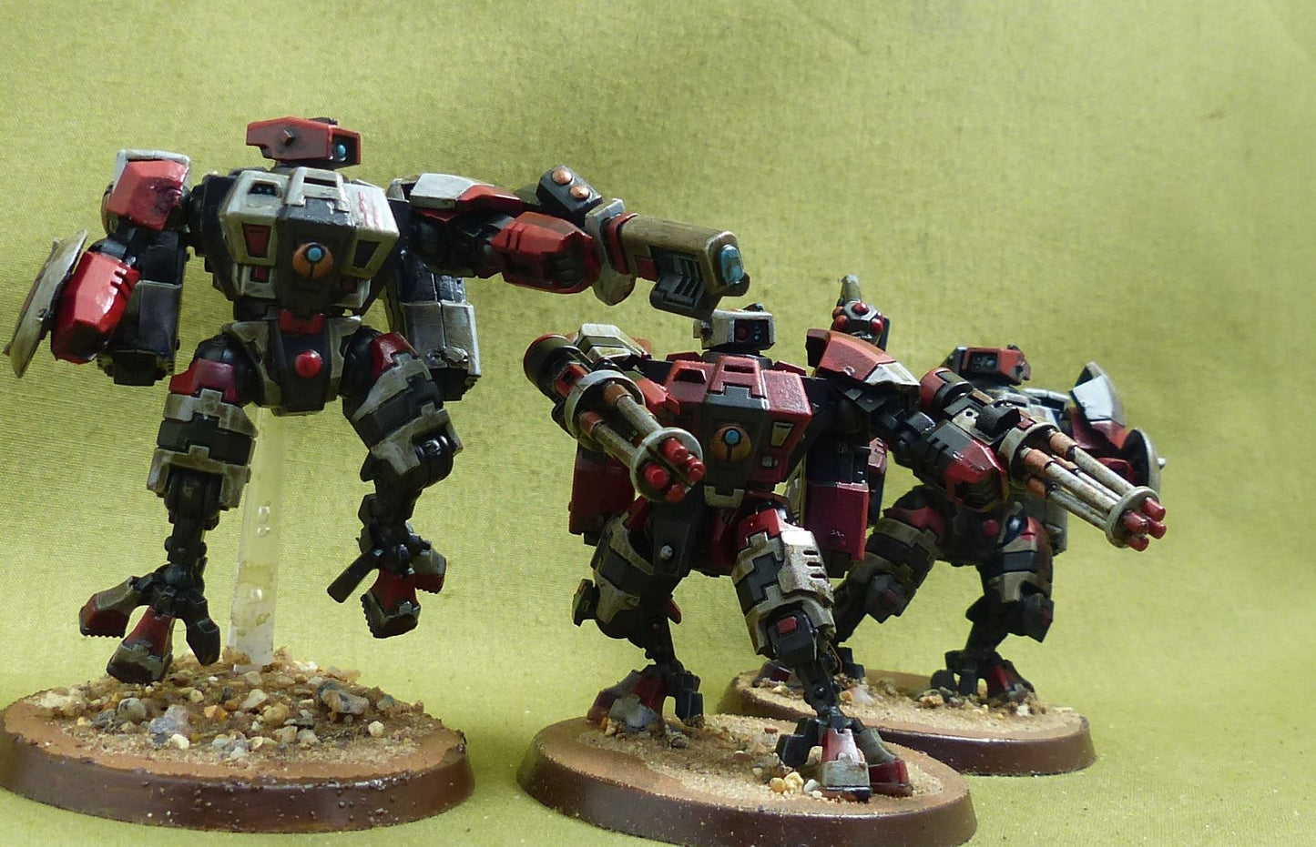 XV8 Crisis Battlesuit Team painted - Tau Empire - Warhammer 40K #YC