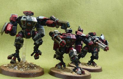 XV8 Crisis Battlesuit Team painted - Tau Empire - Warhammer 40K #YC