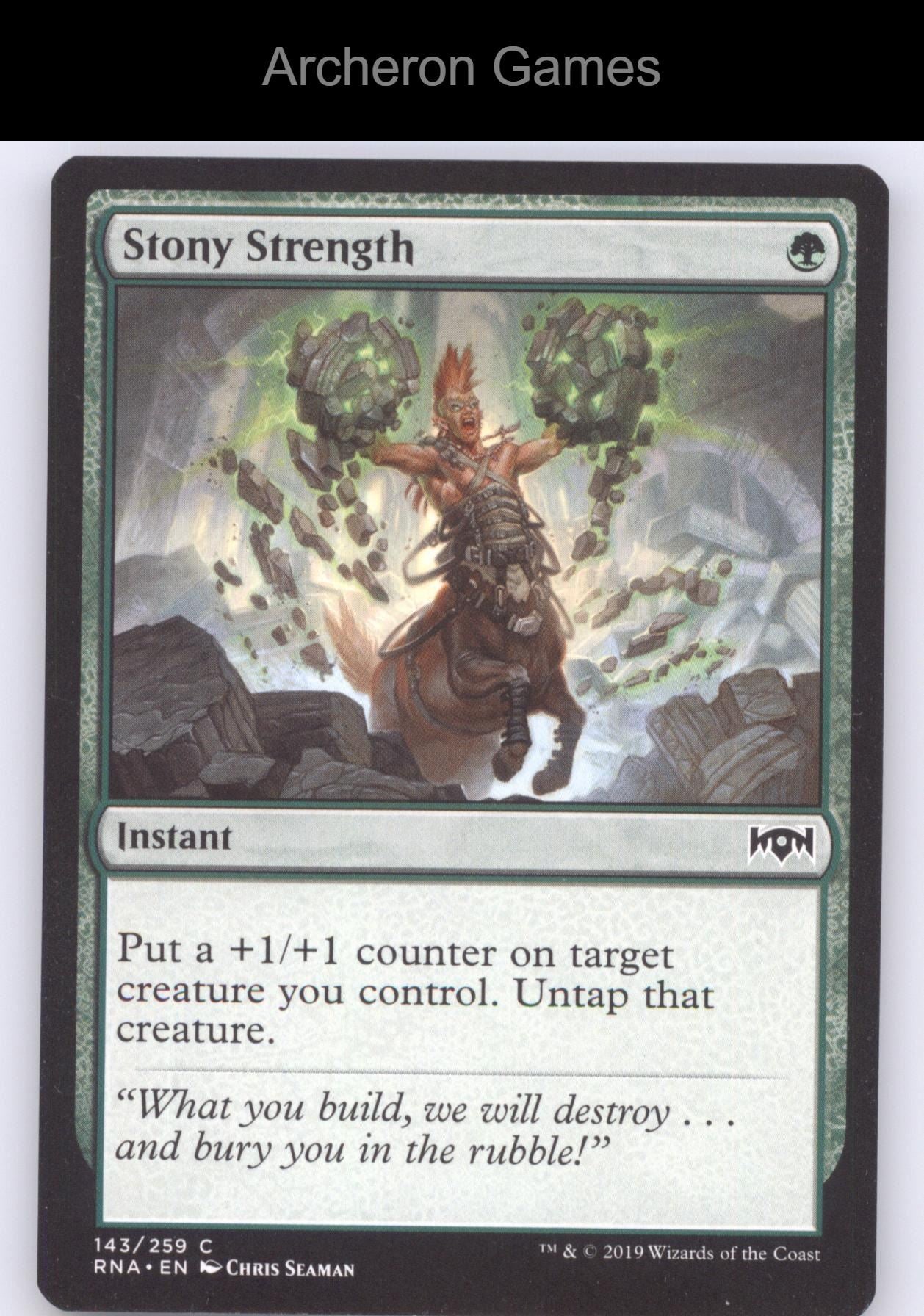 Stony Strength 143 C MTG Card Ravnica Allegiance