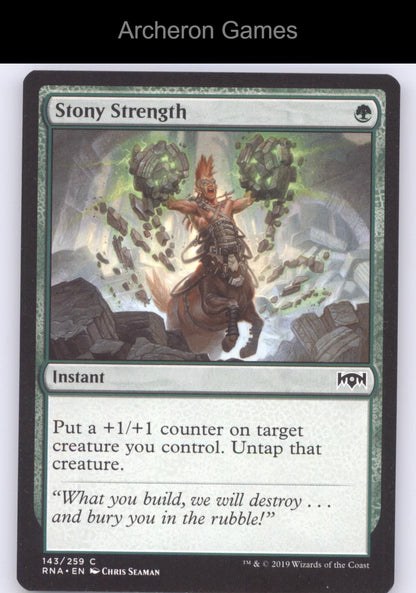 Stony Strength 143 C MTG Card Ravnica Allegiance