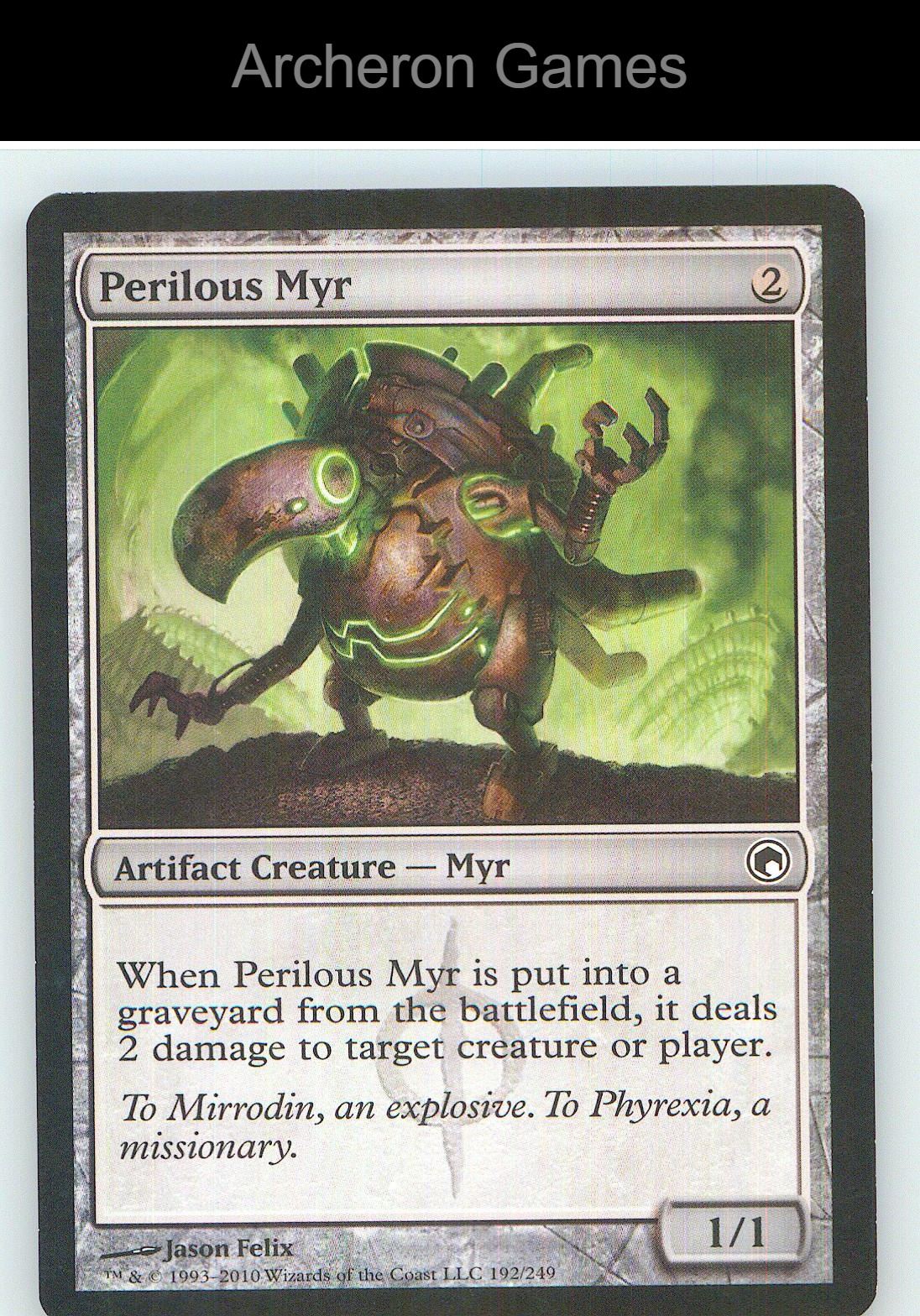 Perilous Myr SOM 192 C MTG Card NM/EX+