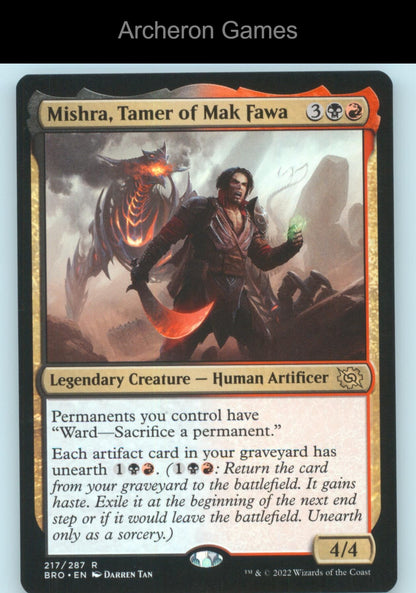 Mishra, Tamer of Mak Fawa 217 R MTG Card Promo Pack: The Brothers' War