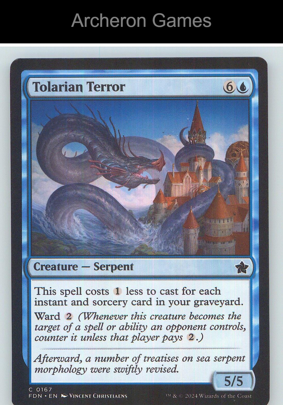 Tolarian Terror FDN 167 C MTG Card NM/EX+