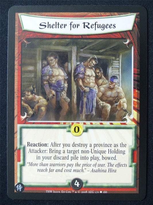 Shelter of Refugees - THW - Legend of the Five Rings L5R Card #11G