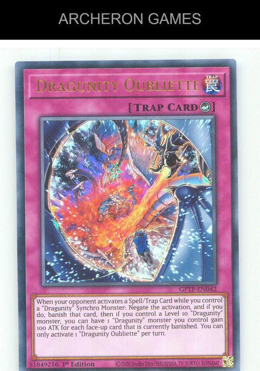 Dragunity Oubliette UR YUGIOH Card 1st Edition