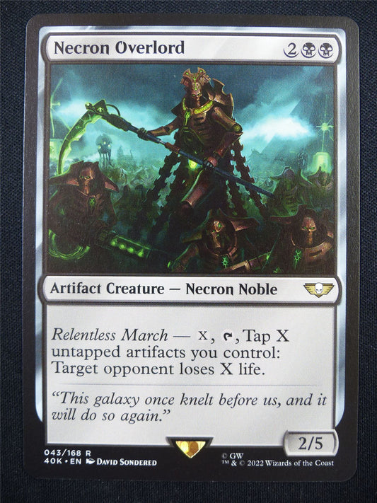 Necron Overlord - 40K - Mtg Card #26B