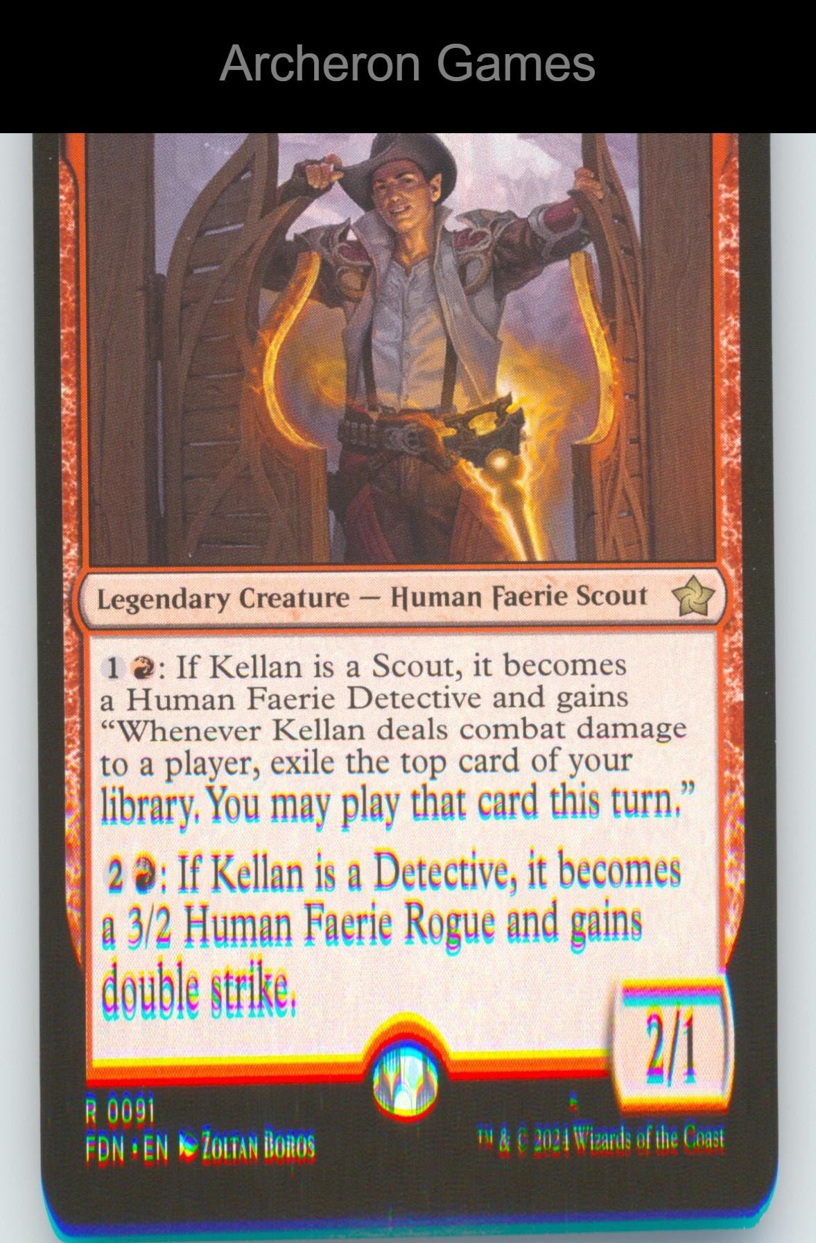 Kellan, Planar Trailblazer FDN 91 R MTG Card NM/EX+
