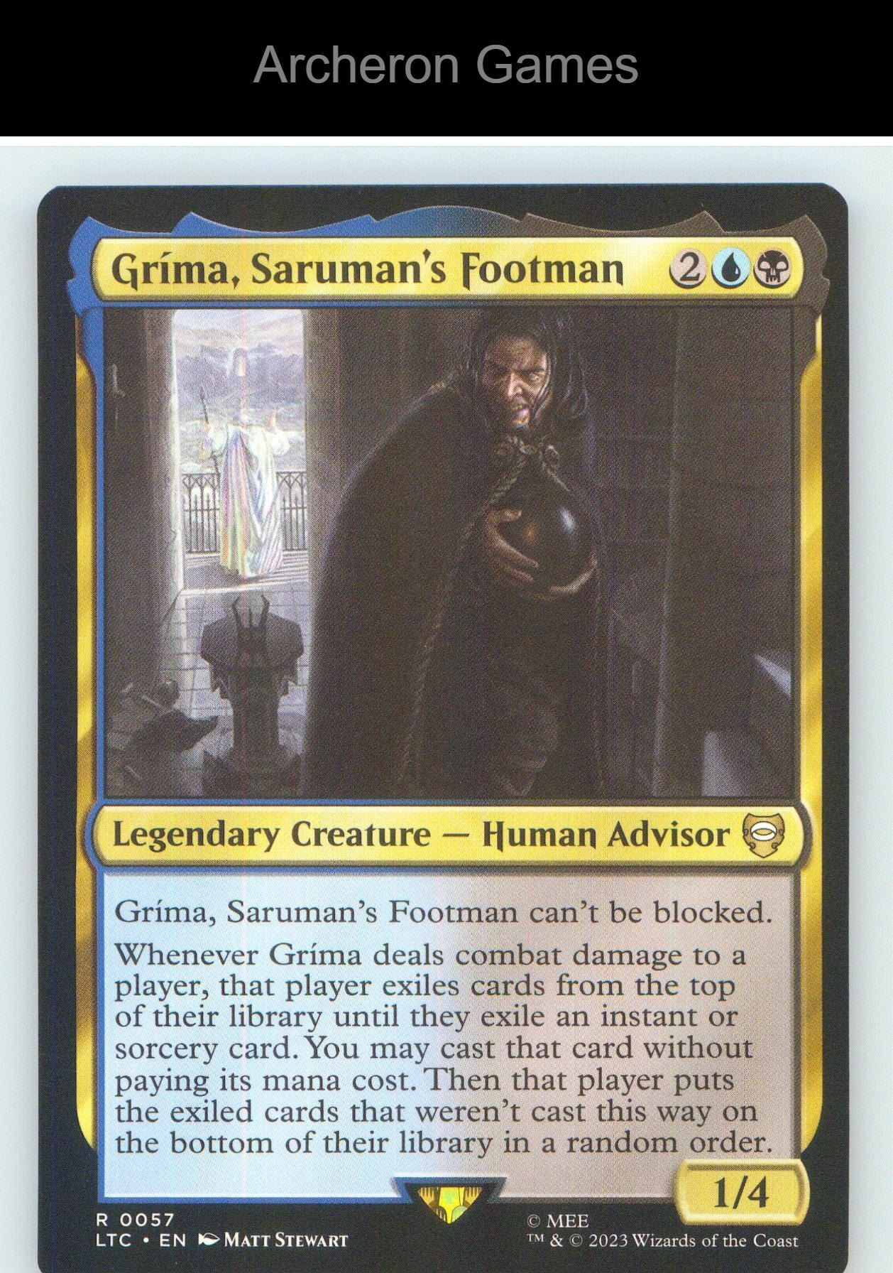 Grima, Saruman's Footman LTC 57 R MTG Card NM/EX+