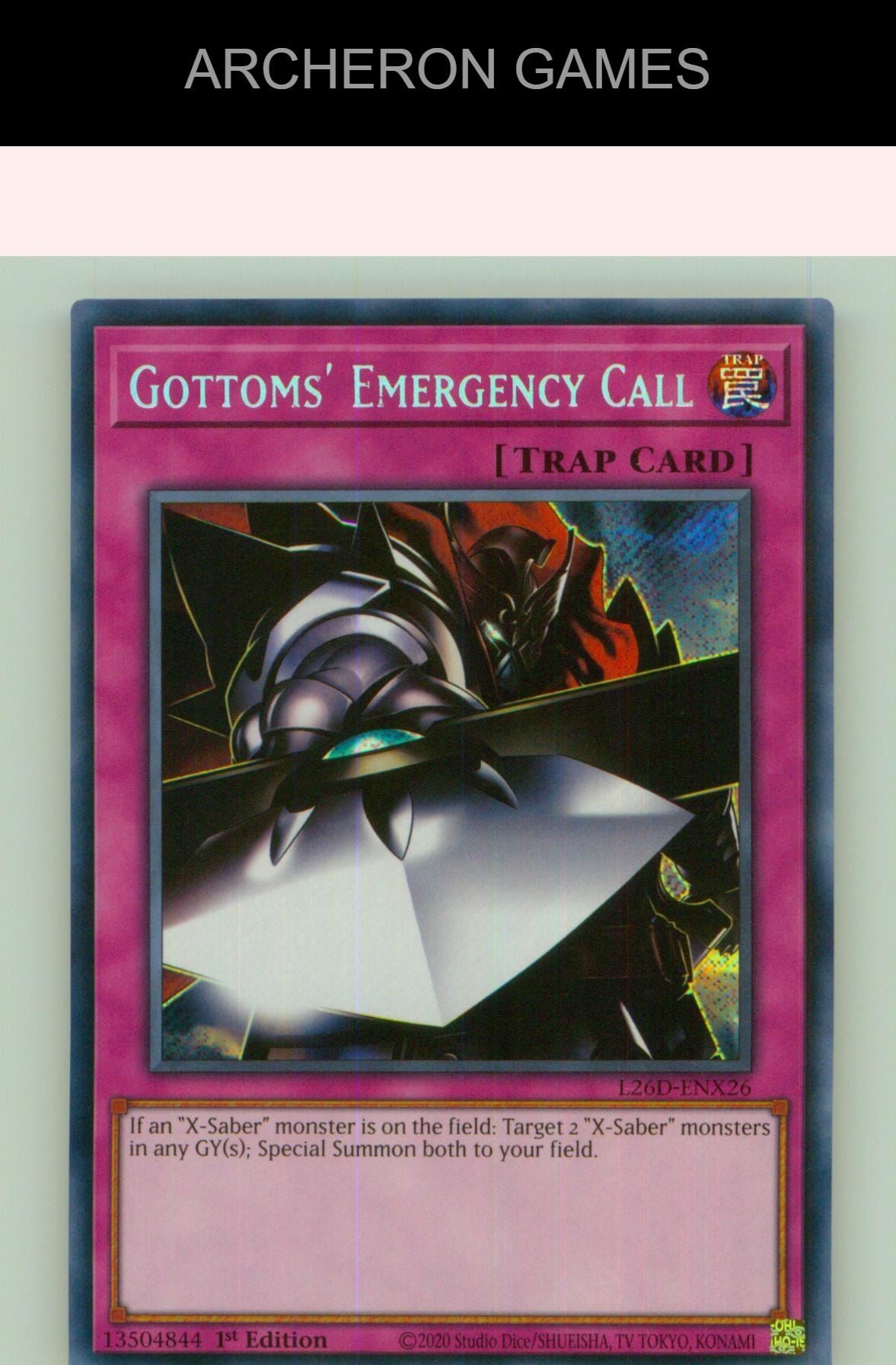 Gottoms' Emergency Call (Secret Rare) SEC YUGIOH Card 1st Edition