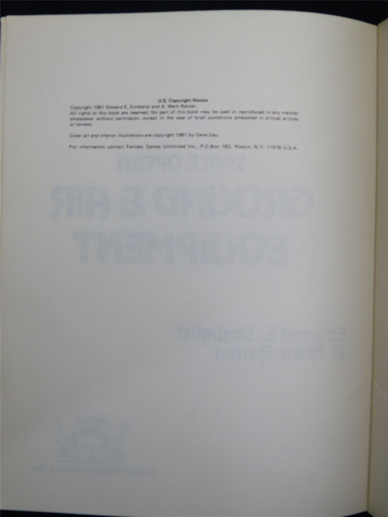 Space Opera: Ground & Air Equipment - Roleplay Booklet #2S6