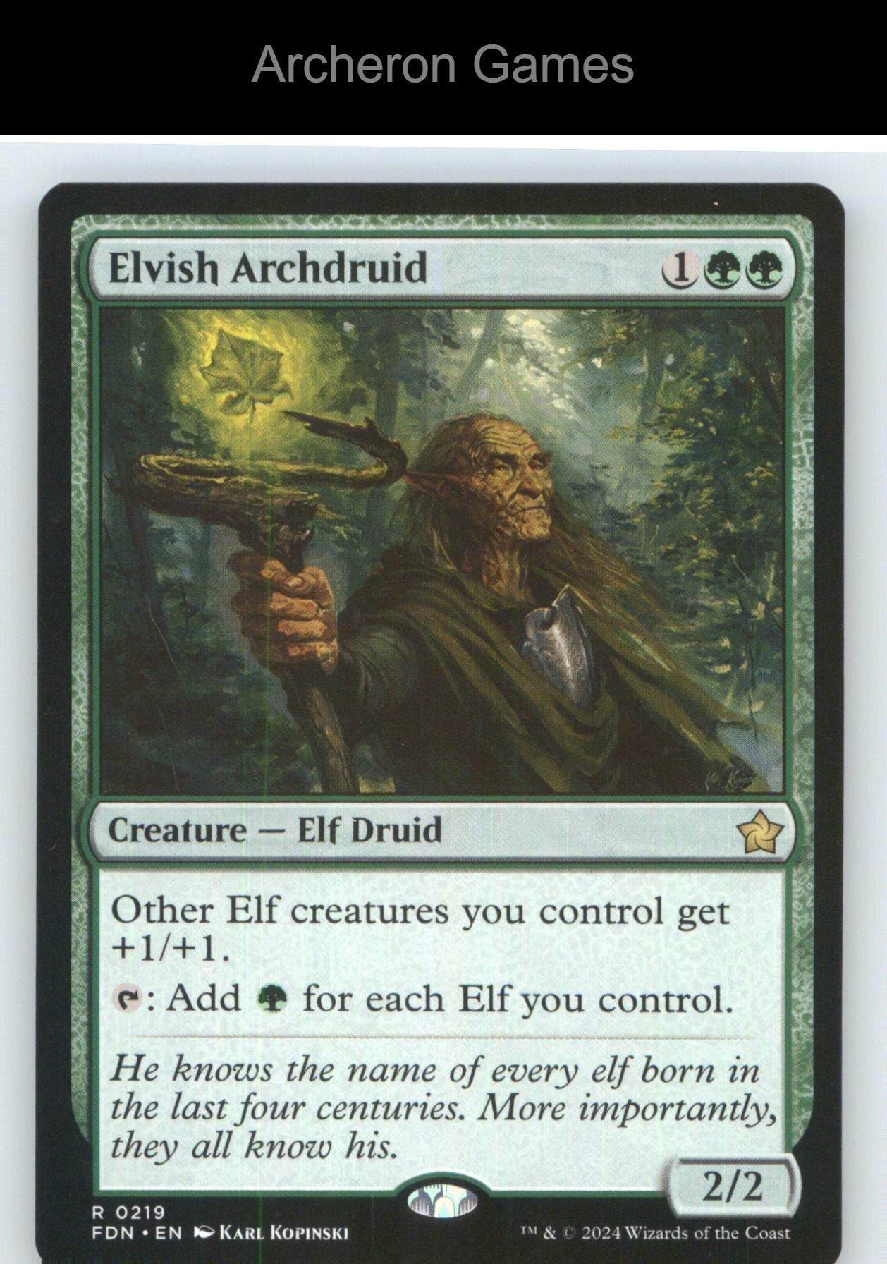 Elvish Archdruid FDN 219 R MTG Card NM/EX+