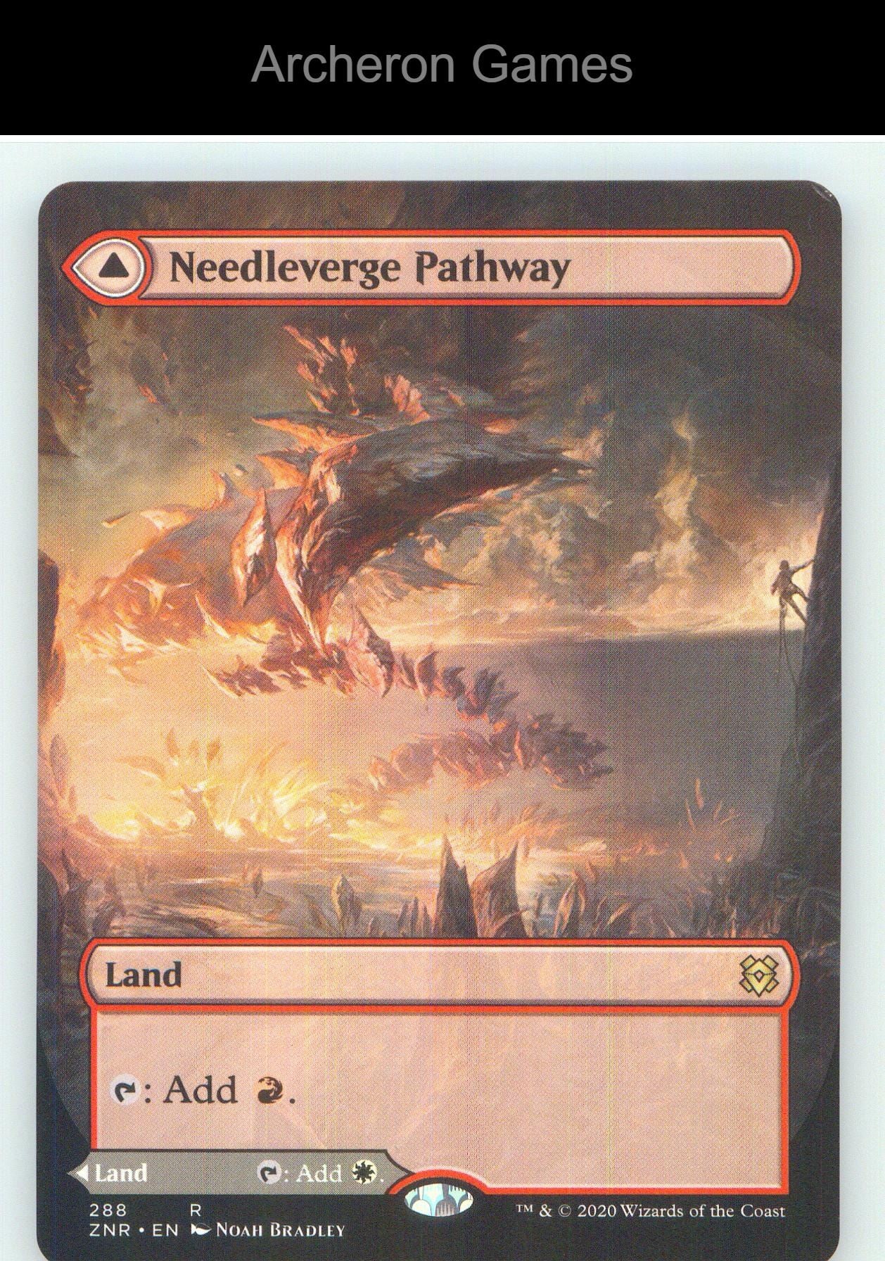 Needleverge Pathway (Borderless) ZNR 288 R MTG Card NM/EX+
