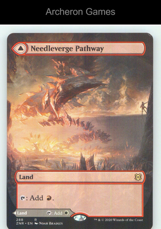 Needleverge Pathway (Borderless) ZNR 288 R MTG Card NM/EX+