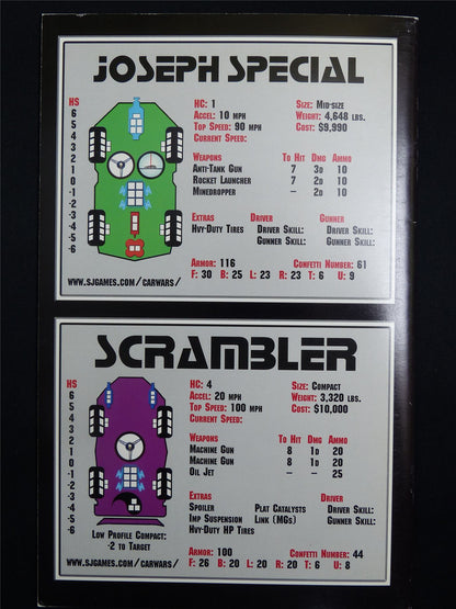 Car Wars Division 10 Set 2: Joseph Special vs Scramblers -  Roleplay Booklet #NB