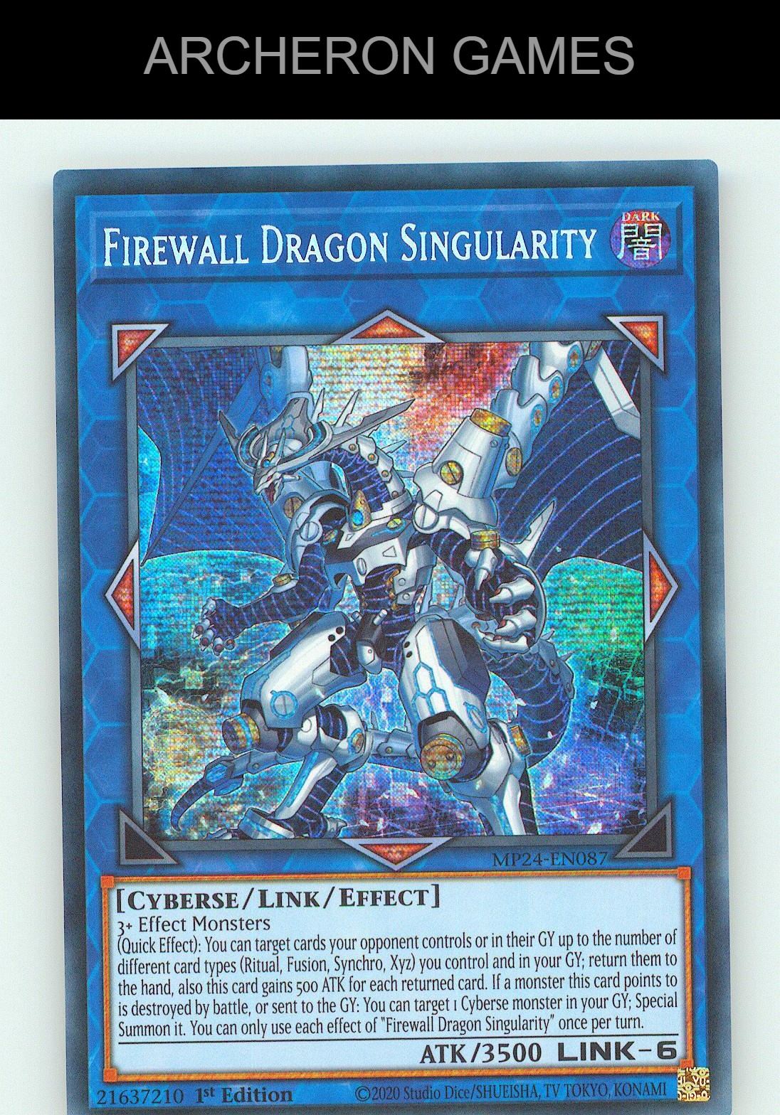 Firewall Dragon Singularity SEC YUGIOH Card