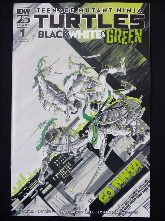 TEENAGE Mutant Ninja Turtles: Black White & Green #1 - May 2024 IDW Comic #6GL