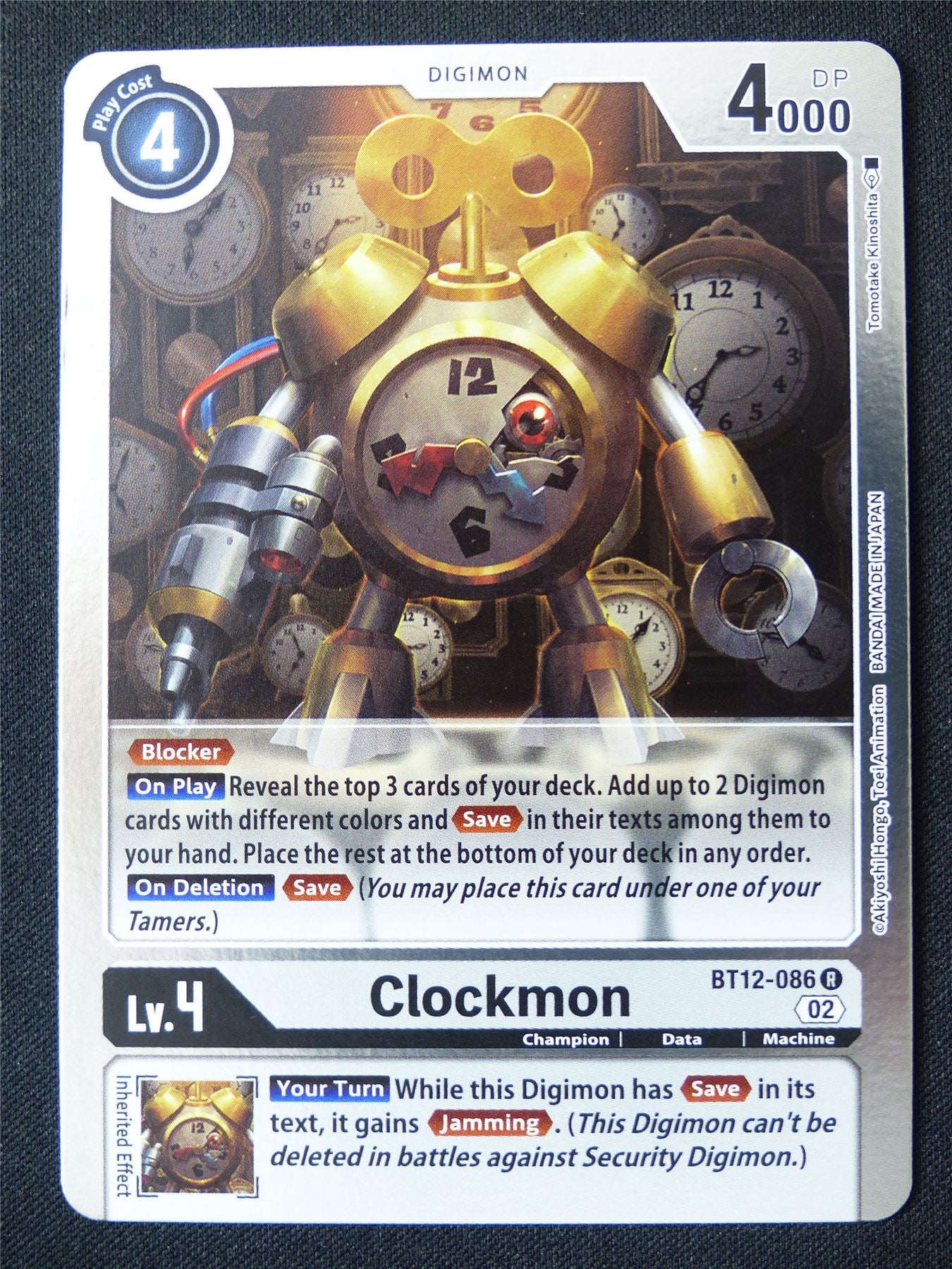 Clockmon BT12-086 R Foil - Digimon Card #18C