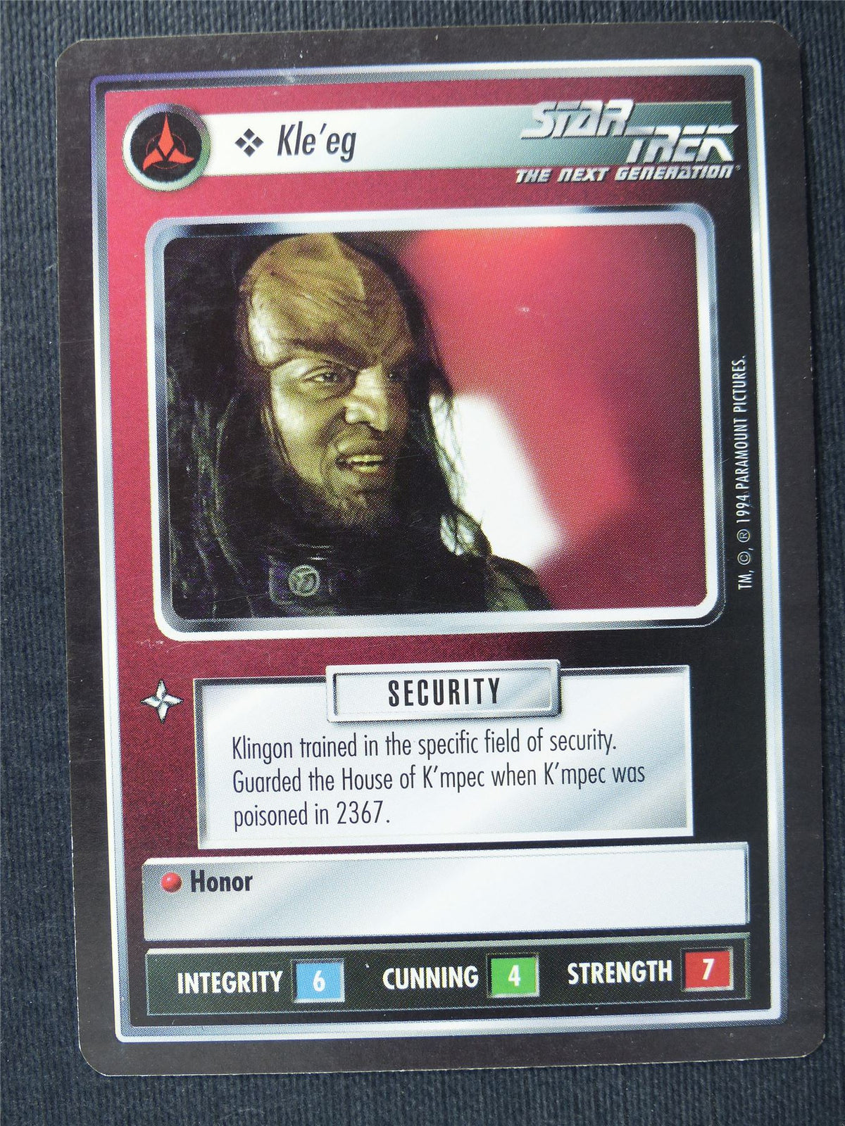 Kle'eg - NG - Star Trek Cards #S9