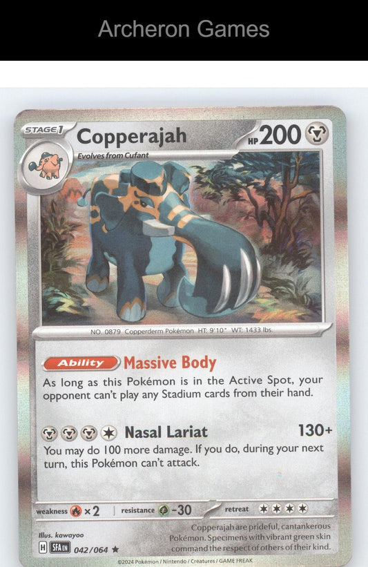 Pokemon Card Copperajah SFA 042/064 R Shrouded Fable Reverse Holo