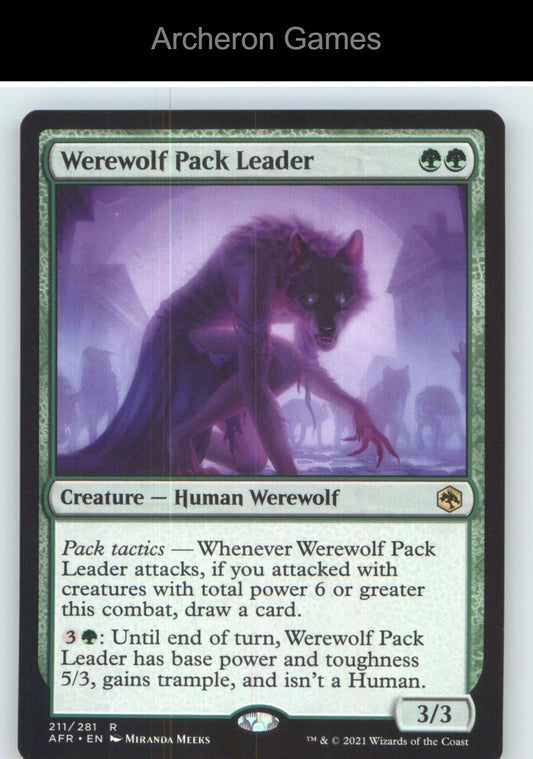 Werewolf Pack Leader AFR 211 R MTG Card NM/EX+