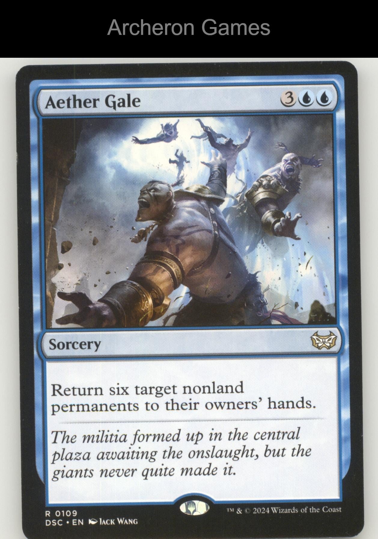 Aether Gale 109 R MTG Card Commander: Duskmourn: House of Horror