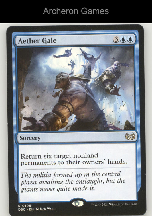 Aether Gale 109 R MTG Card Commander: Duskmourn: House of Horror