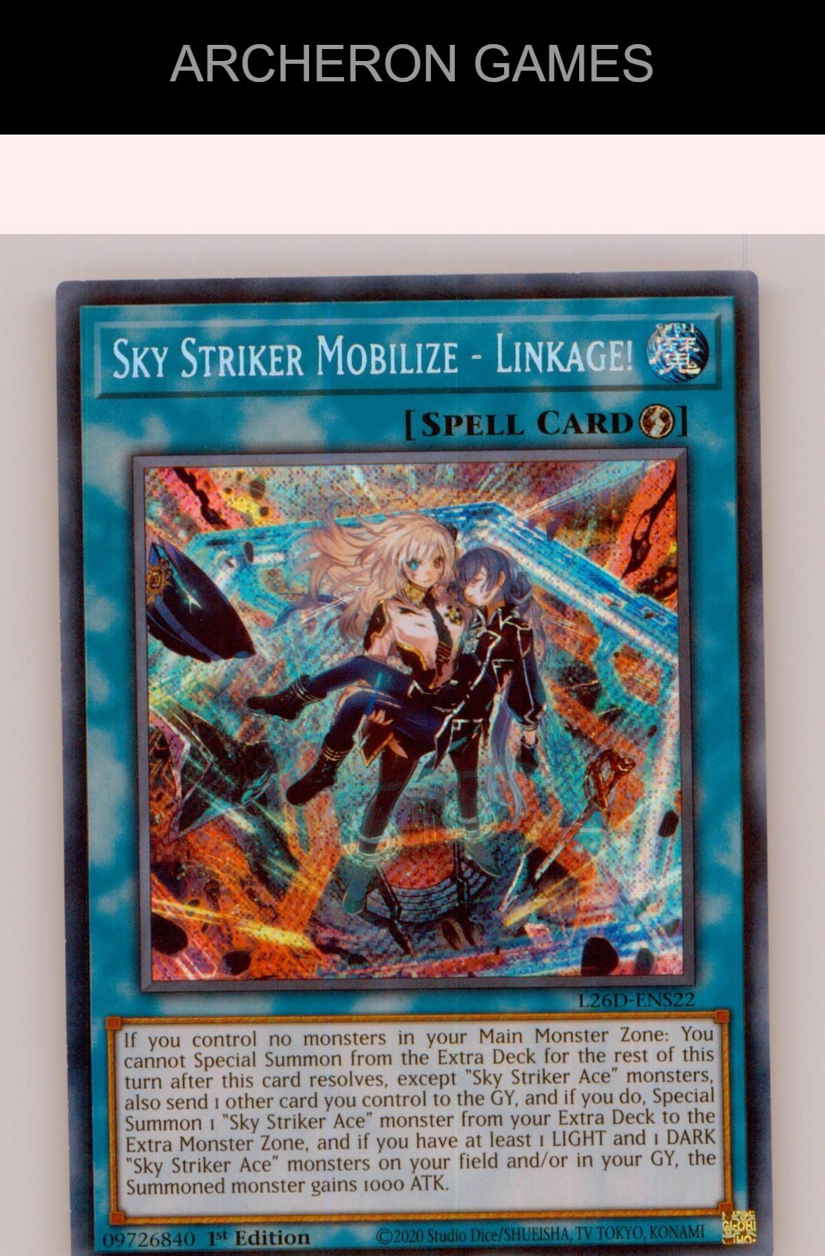 Sky Striker Mobilize - Linkage! (Secret Rare) SEC YUGIOH Card 1st Edition