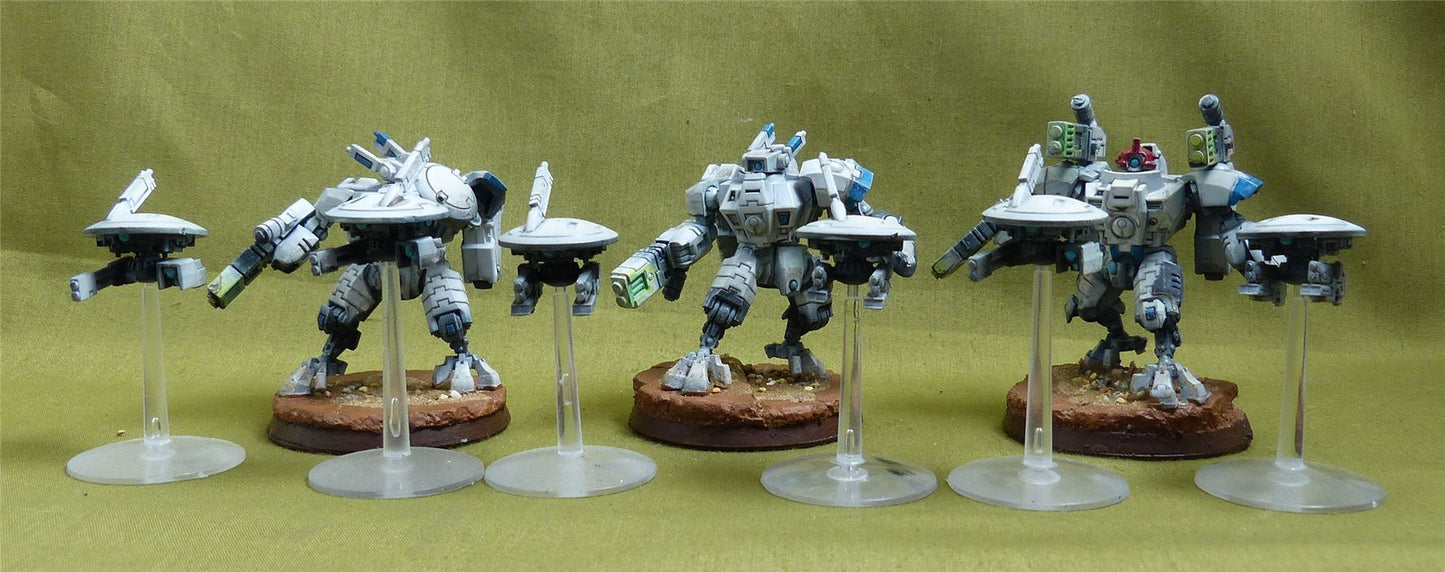XV8 Crisis Battlesuit Team painted - Tau Empire - Warhammer 40K #2YP
