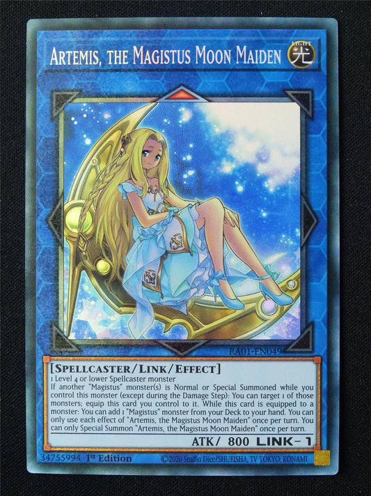 Artemis the Magistus Moon Maiden RA01 Collector Rare - 1st ed Yugioh Card #7F