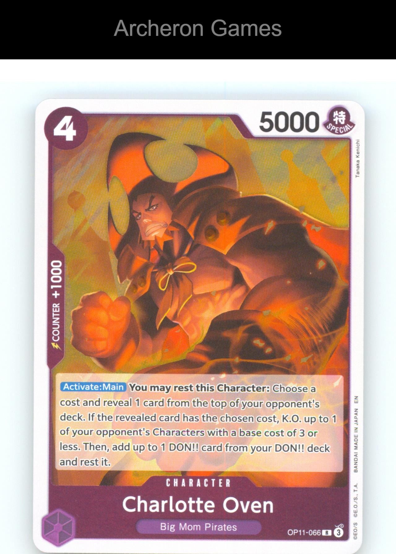 Charlotte Oven OP11-066 R One Piece Card NM/EX+ Foil