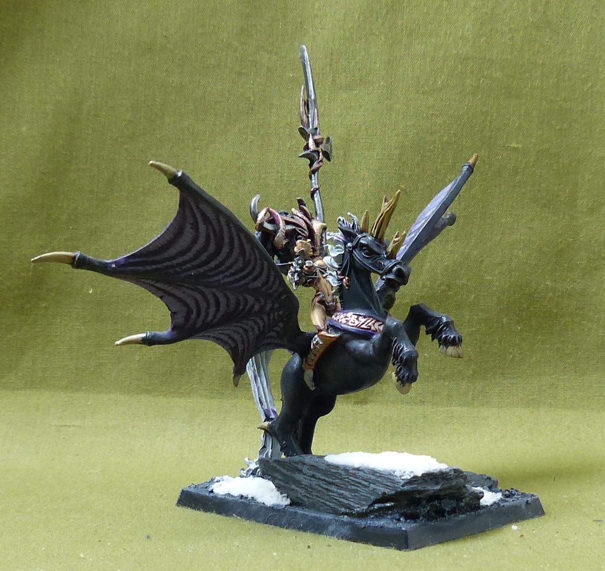 Morathi on Dark Pegasus painted - Warhammer AoS #WX