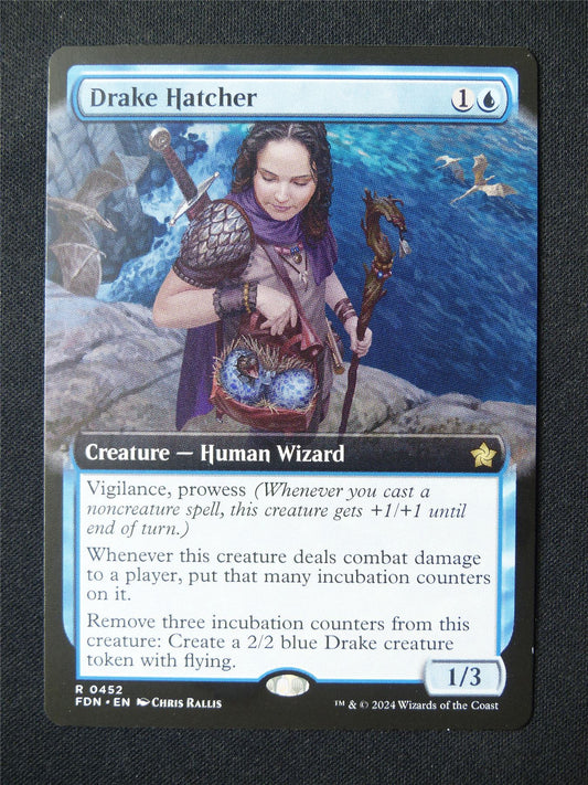 Drake hatcher Extended Art - FDN - Mtg Card #57O