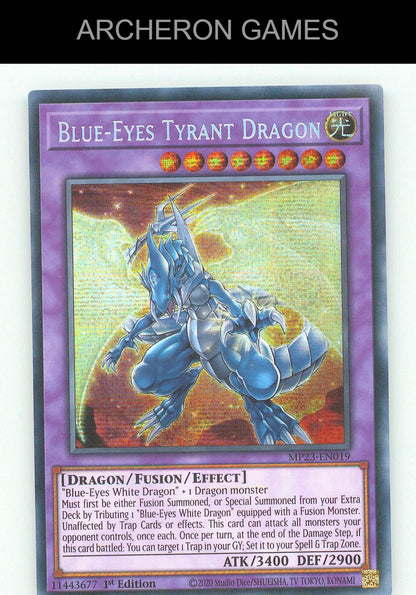 Blue-Eyes Tyrant Dragon SEC YUGIOH Card