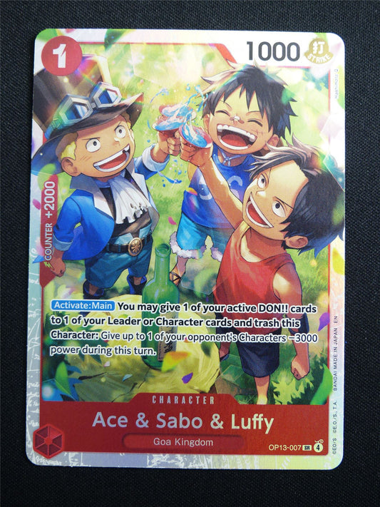 Ace & Sabo & Luffy OP13-007 SR Foil - One Piece Card #3KS