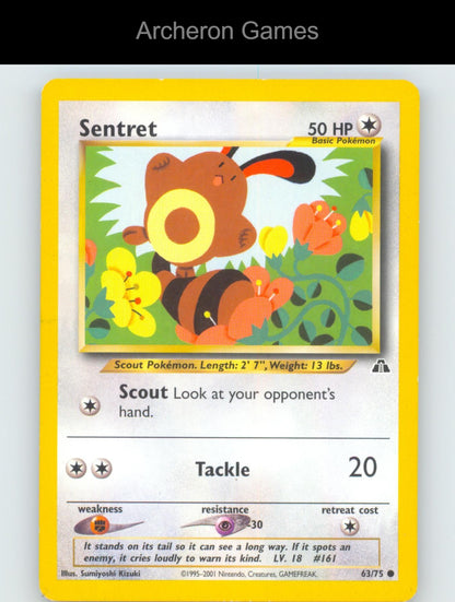 Pokemon Card Sentret N2 63/75 C Neo Discovery Unlimited