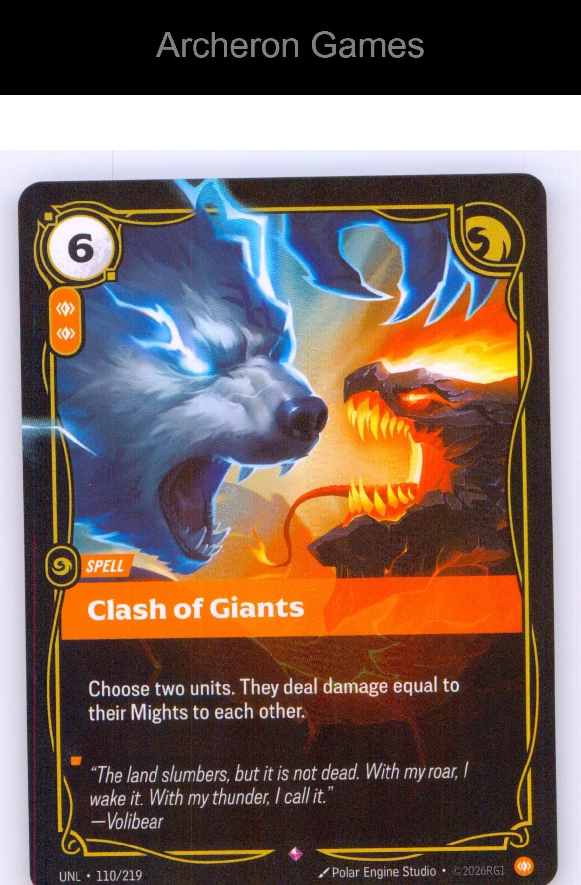 Clash of Giants UNL 110/219 R Unleashed Riftbound Card