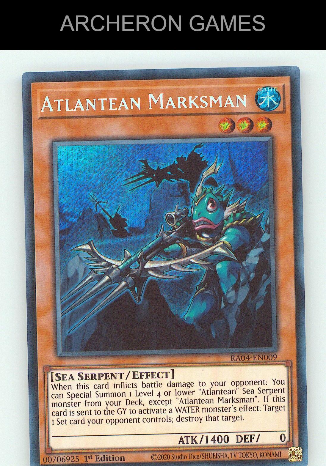 Atlantean Marksman (PUR) SEC YUGIOH Card