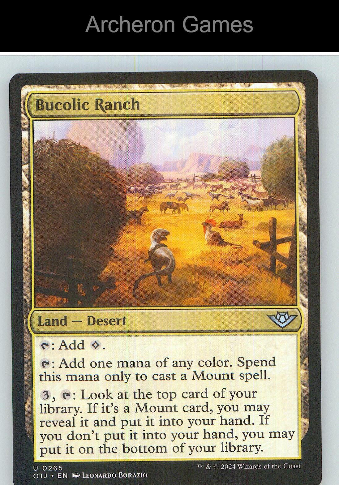 Bucolic Ranch OTJ 265 UC MTG Card NM/EX+