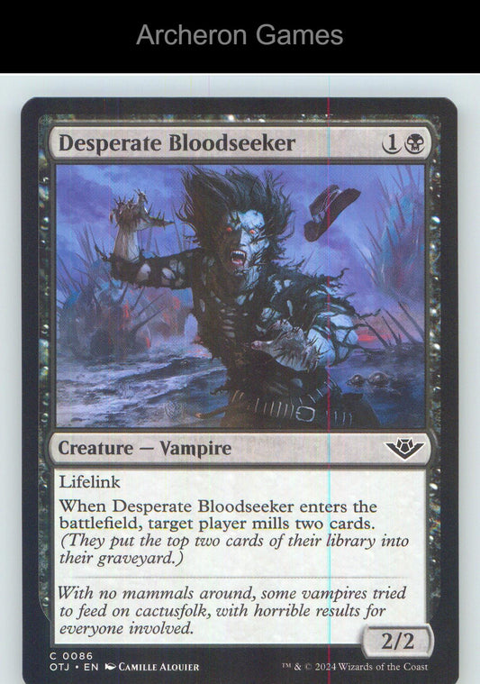 Desperate Bloodseeker OTJ 86 C MTG Card NM/EX+