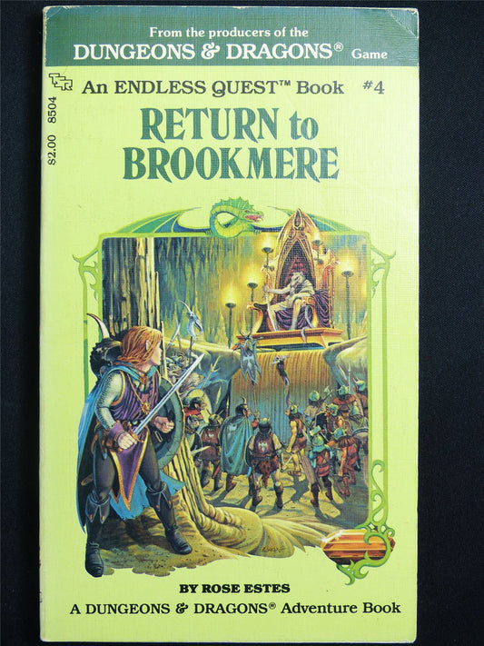 D&D Adventure Book: Return to Brookmere Endless Quest - Vintage Novel Softback #LS